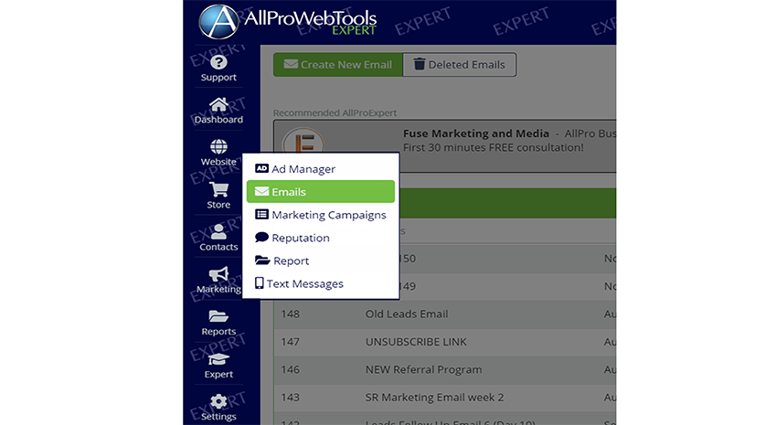 allpro menu
