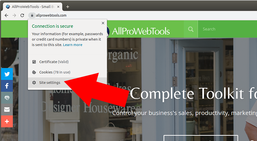 chrome-site-setting