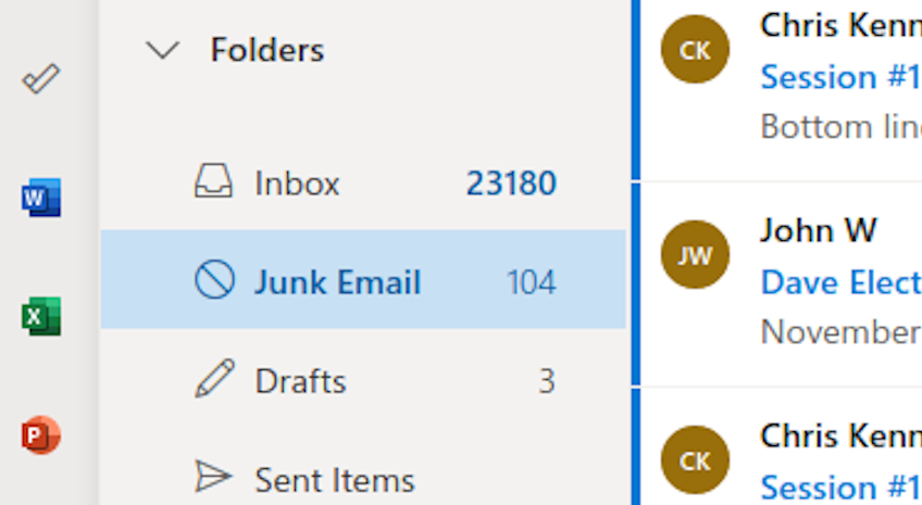 Why are my emails going to the junk folder?