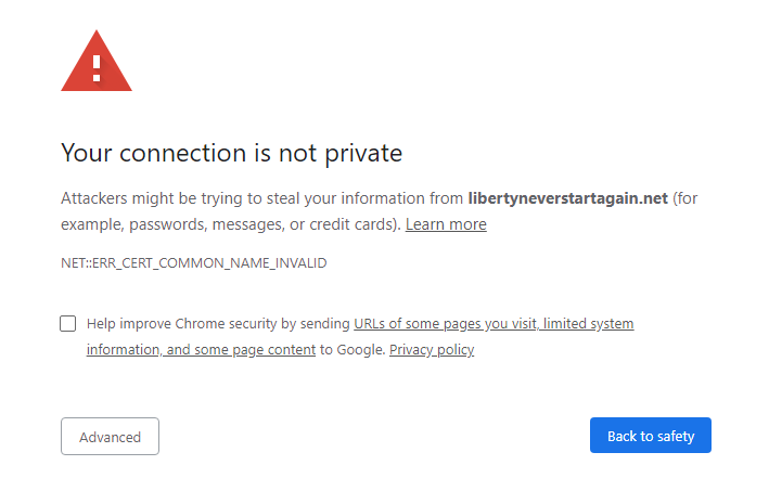 Your Connection Is Not Private error.png